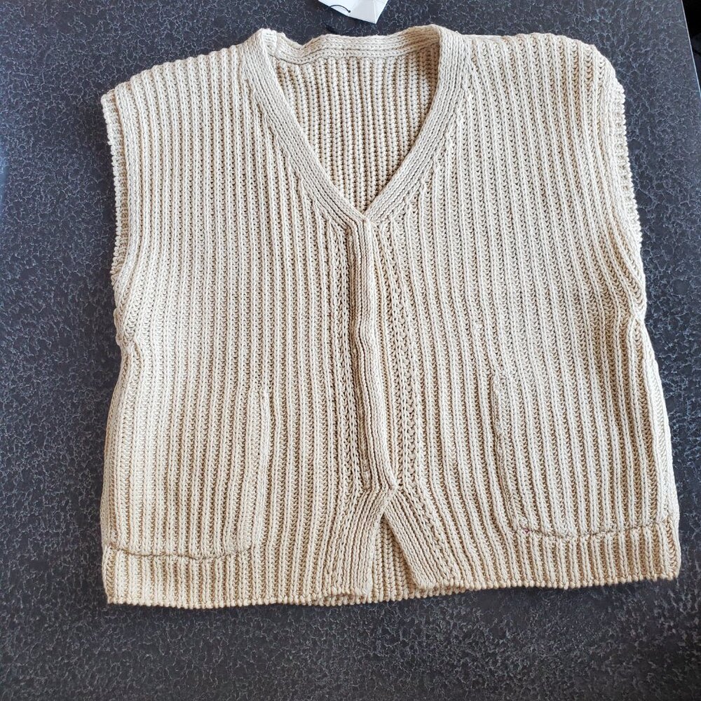 TOTEME ! chunky-knit linen-blend vest (L) - Picture 12 of 14